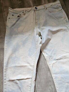 Blue Splattered Jeans W36 L34